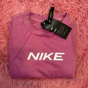 Pink Nike Cropped Crewneck